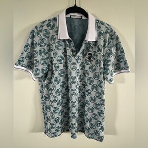 Mark & Lona Polo Golf Graphic Polo Skulls green Shirt XL